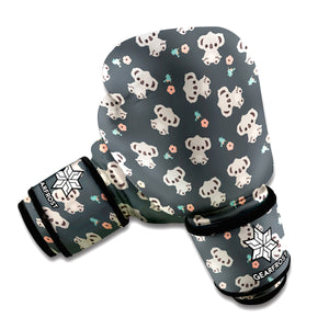 Baby Koala And Floral Pattern Print Boxing Gloves