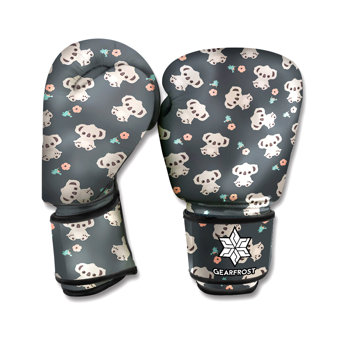 Baby Koala And Floral Pattern Print Boxing Gloves