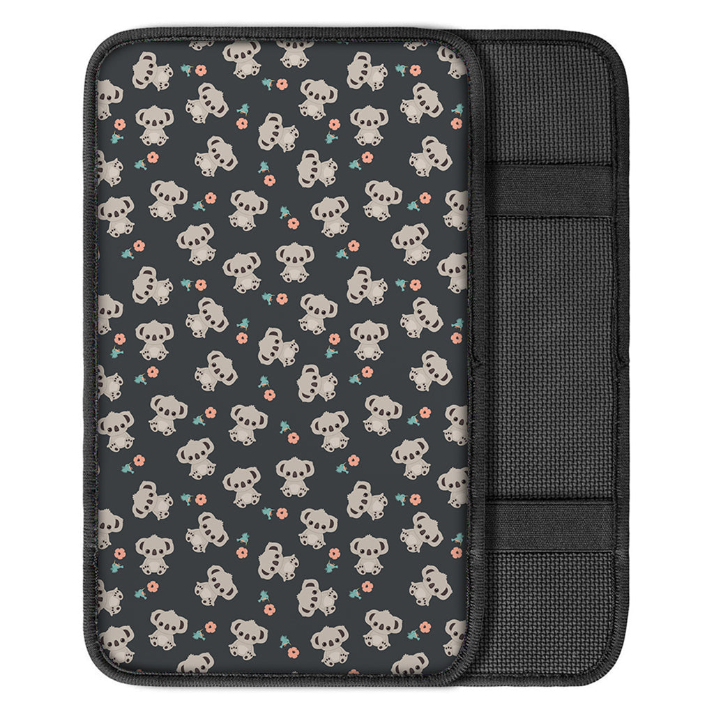 Baby Koala And Floral Pattern Print Car Center Console Cover