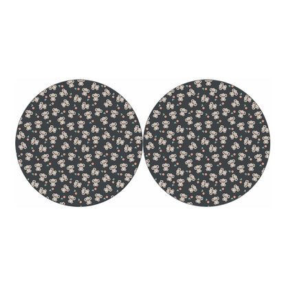 Baby Koala And Floral Pattern Print Car Coasters