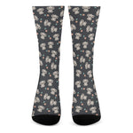 Baby Koala And Floral Pattern Print Crew Socks