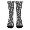 Baby Koala And Floral Pattern Print Crew Socks