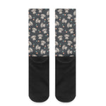 Baby Koala And Floral Pattern Print Crew Socks