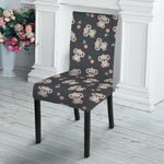 Baby Koala And Floral Pattern Print Dining Chair Slipcover