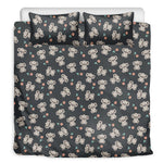 Baby Koala And Floral Pattern Print Duvet Cover Bedding Set