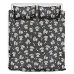 Baby Koala And Floral Pattern Print Duvet Cover Bedding Set