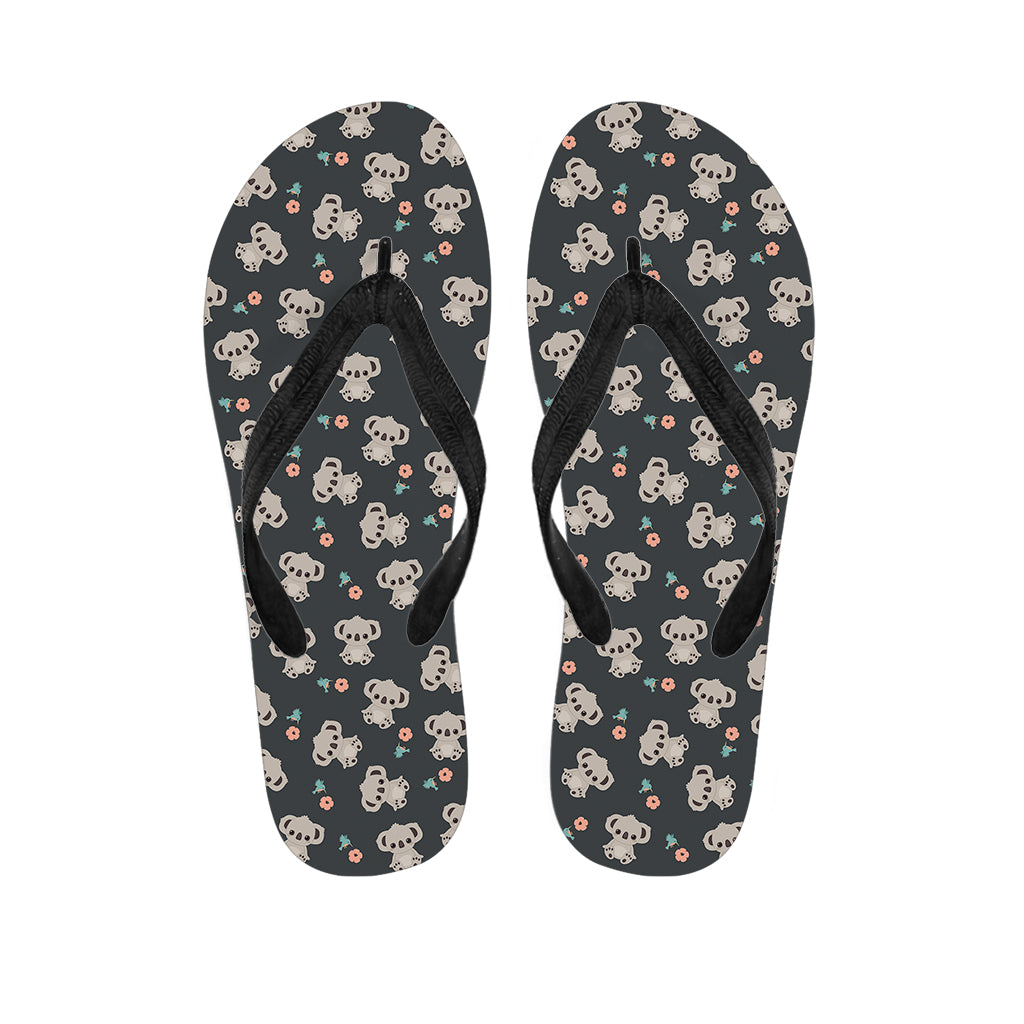 Baby Koala And Floral Pattern Print Flip Flops