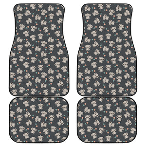 Baby Koala And Floral Pattern Print Front and Back Car Floor Mats