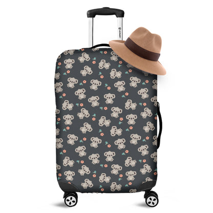 Baby Koala And Floral Pattern Print Luggage Cover