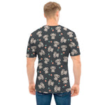 Baby Koala And Floral Pattern Print Men's T-Shirt