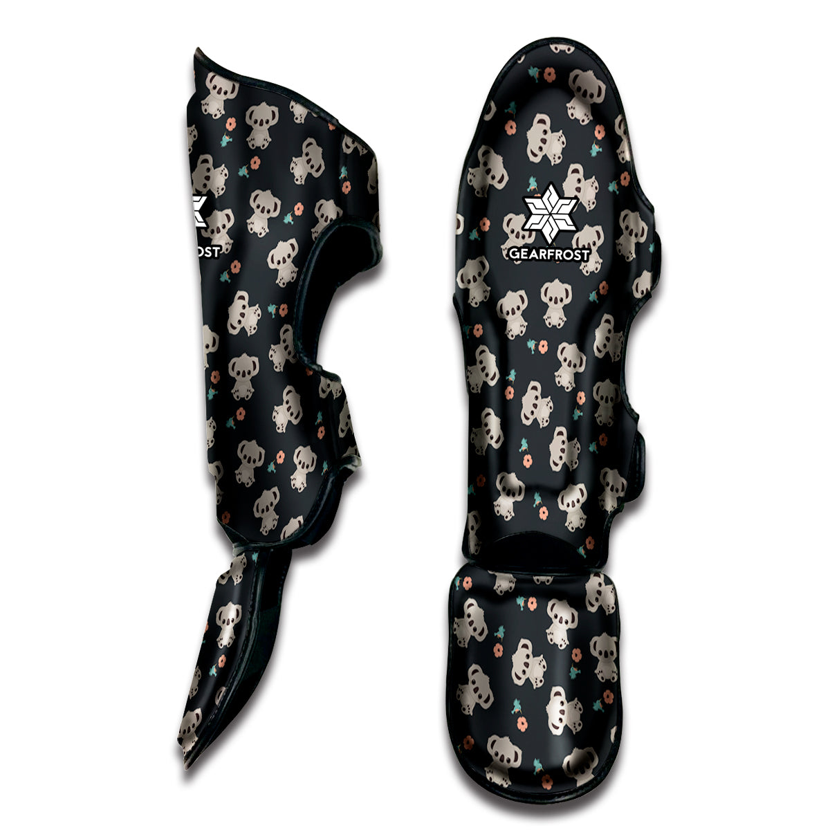 Baby Koala And Floral Pattern Print Muay Thai Shin Guard