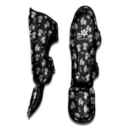 Baby Koala And Floral Pattern Print Muay Thai Shin Guard