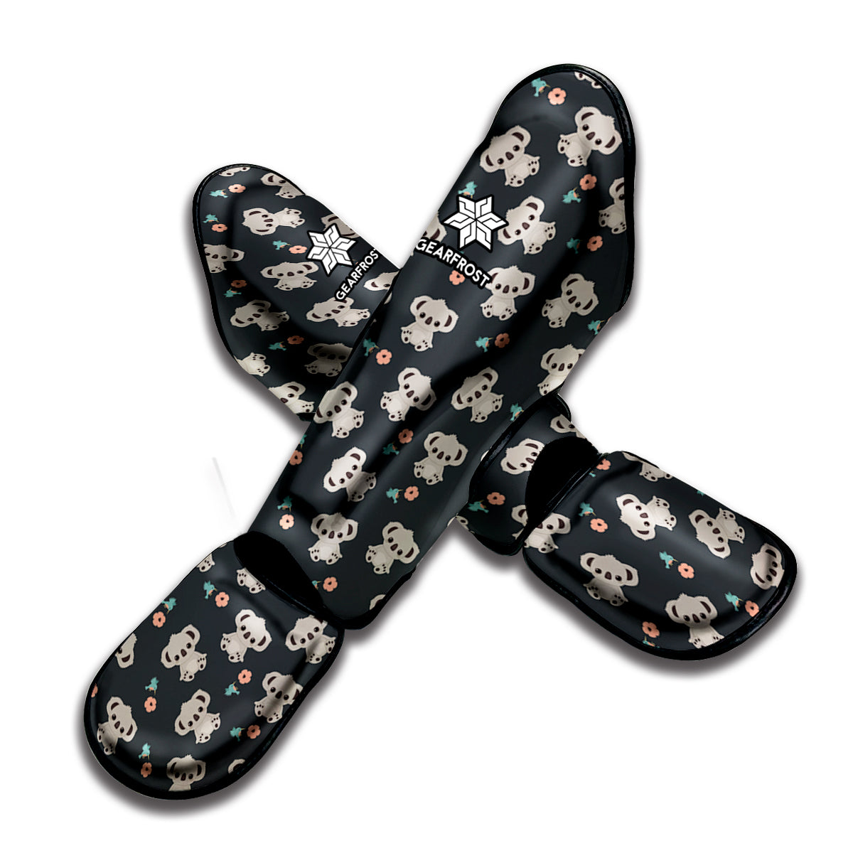 Baby Koala And Floral Pattern Print Muay Thai Shin Guard
