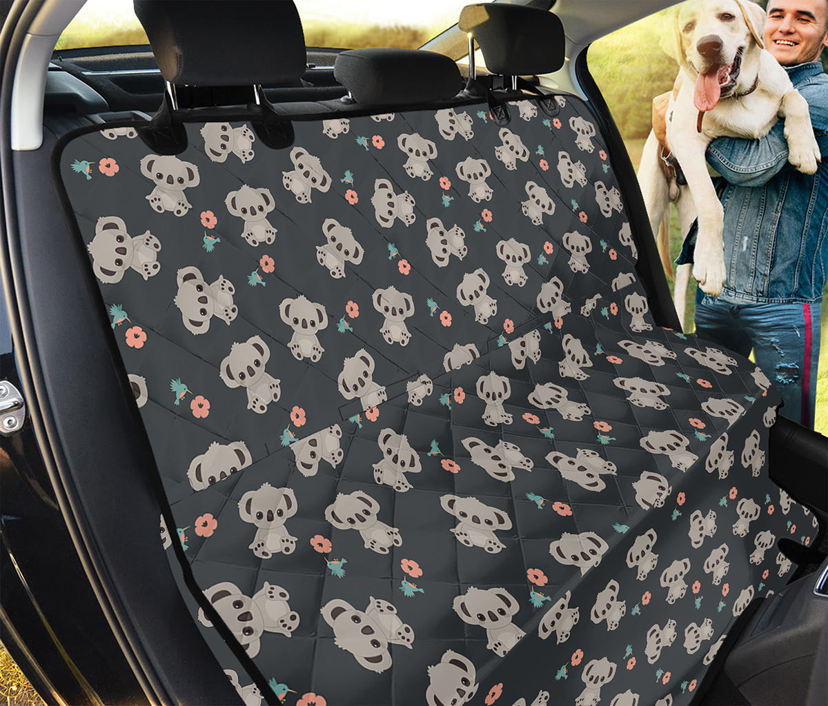 Baby Koala And Floral Pattern Print Pet Car Back Seat Cover