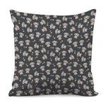 Baby Koala And Floral Pattern Print Pillow Cover