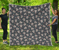 Baby Koala And Floral Pattern Print Quilt