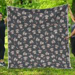 Baby Koala And Floral Pattern Print Quilt