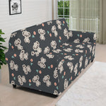 Baby Koala And Floral Pattern Print Sofa Cover