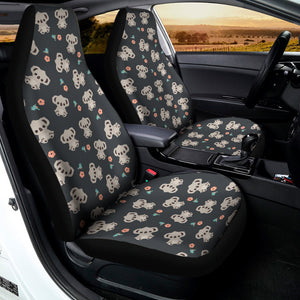 Baby Koala And Floral Pattern Print Universal Fit Car Seat Covers