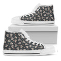 Baby Koala And Floral Pattern Print White High Top Sneakers