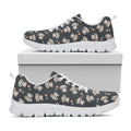 Baby Koala And Floral Pattern Print White Running Shoes