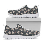 Baby Koala And Floral Pattern Print White Sneakers