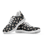 Baby Koala And Floral Pattern Print White Sneakers