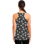 Baby Koala And Floral Pattern Print Women's Racerback Tank Top