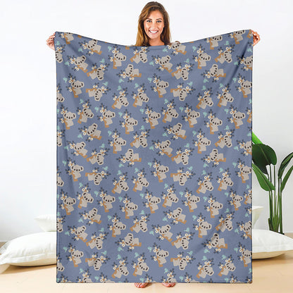 Baby Koala Pattern Print Blanket