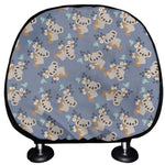 Baby Koala Pattern Print Car Headrest Covers