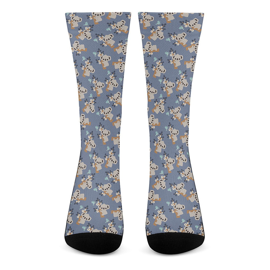 Baby Koala Pattern Print Crew Socks