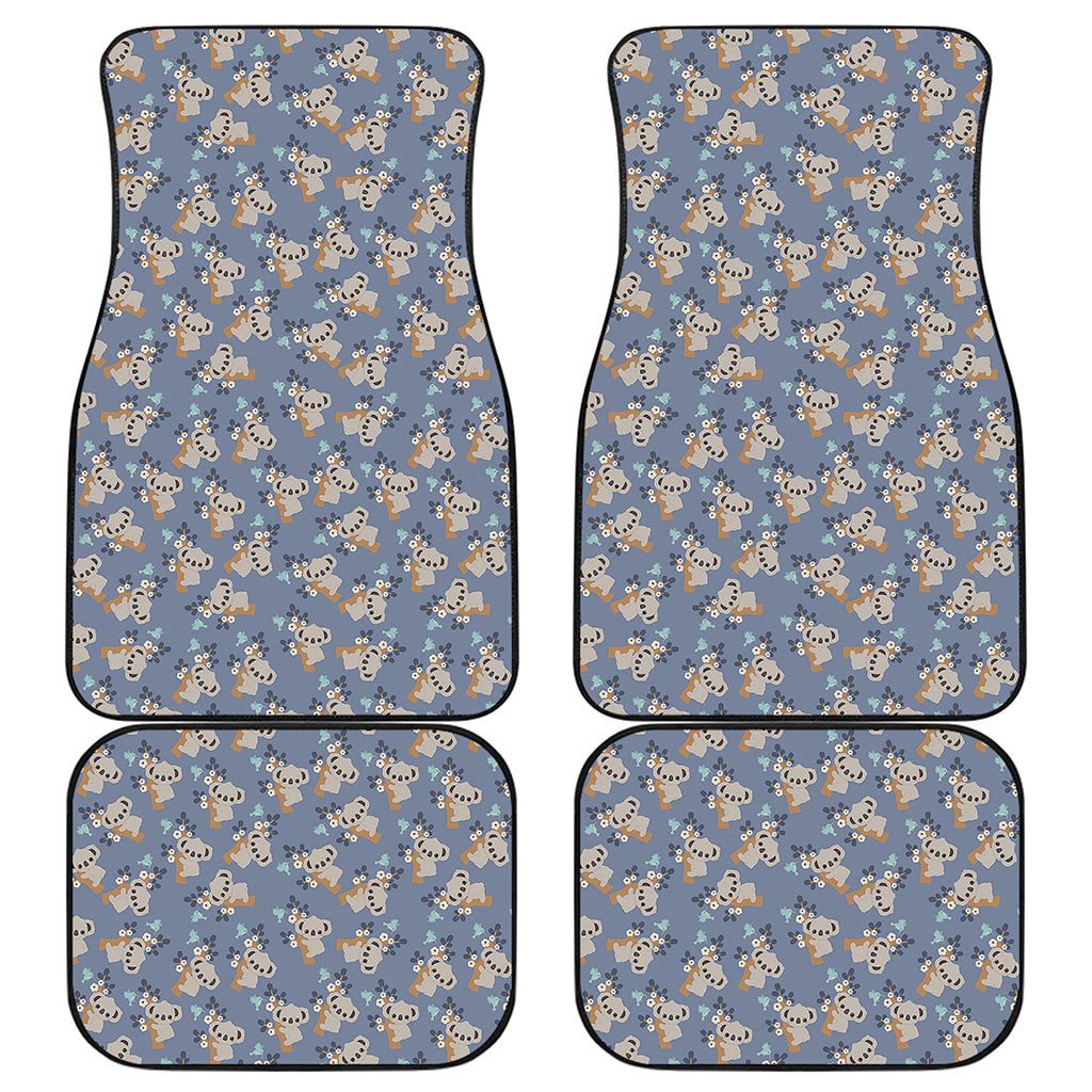 Baby Koala Pattern Print Front and Back Car Floor Mats