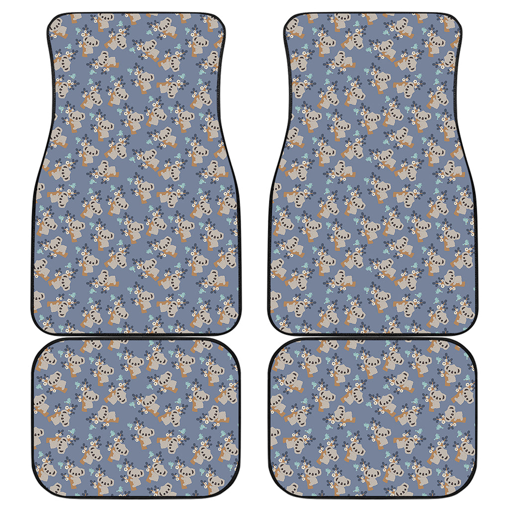 Baby Koala Pattern Print Front and Back Car Floor Mats