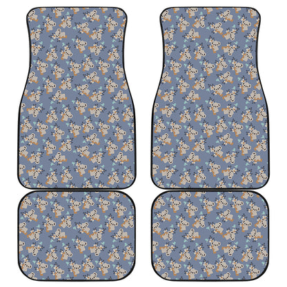 Baby Koala Pattern Print Front and Back Car Floor Mats