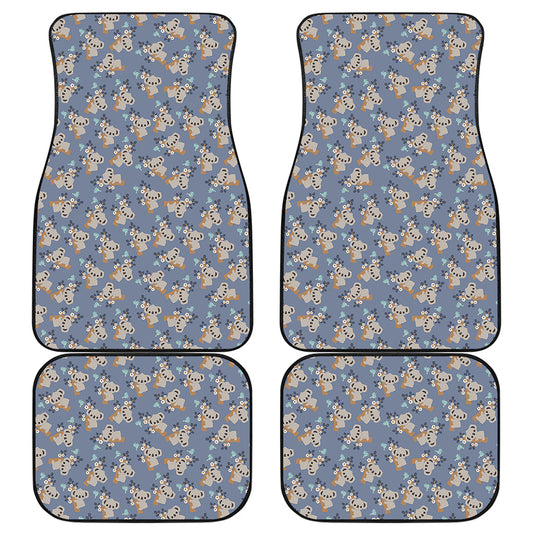 Baby Koala Pattern Print Front and Back Car Floor Mats