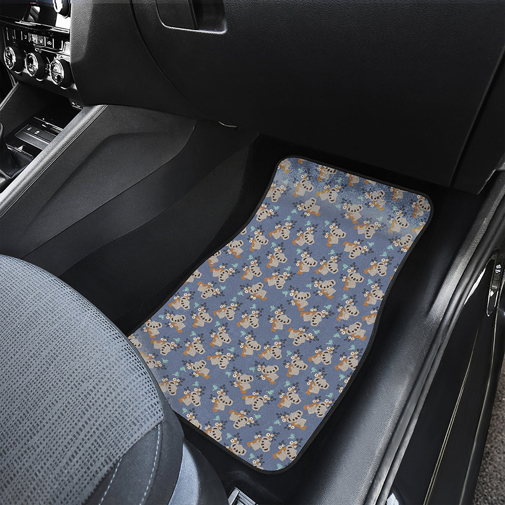 Baby Koala Pattern Print Front and Back Car Floor Mats