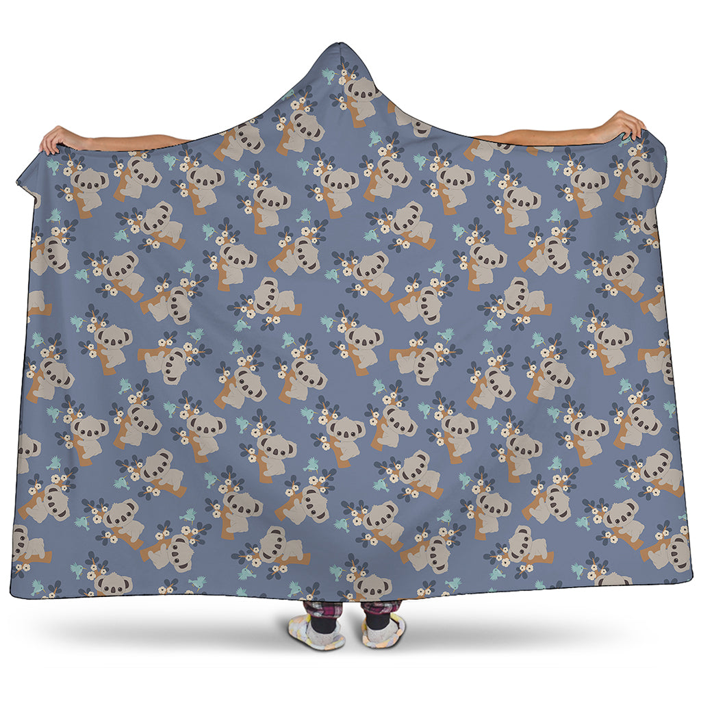 Baby Koala Pattern Print Hooded Blanket