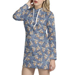 Baby Koala Pattern Print Hoodie Dress