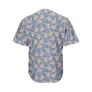 Baby Koala Pattern Print Men's Baseball Jersey