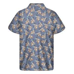 Baby Koala Pattern Print Men's Short Sleeve Shirt