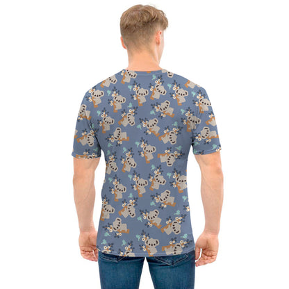 Baby Koala Pattern Print Men's T-Shirt