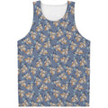 Baby Koala Pattern Print Men's Tank Top