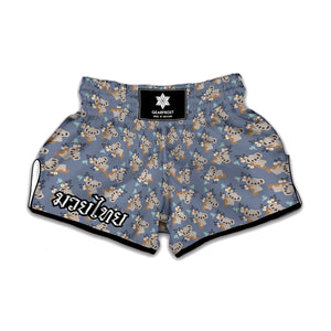 Baby Koala Pattern Print Muay Thai Boxing Shorts