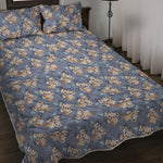 Baby Koala Pattern Print Quilt Bed Set