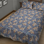 Baby Koala Pattern Print Quilt Bed Set