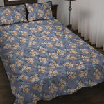 Baby Koala Pattern Print Quilt Bed Set