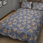 Baby Koala Pattern Print Quilt Bed Set