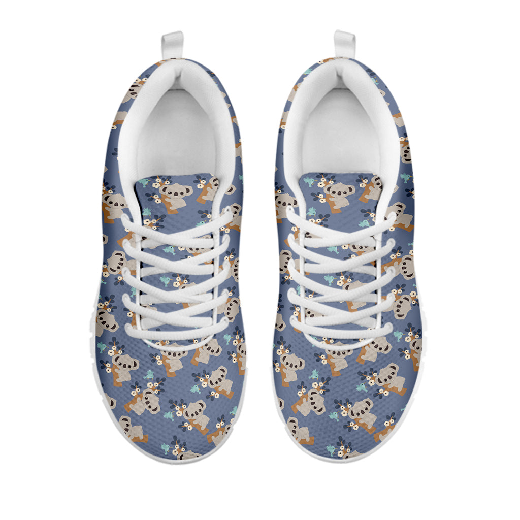 Baby Koala Pattern Print White Sneakers