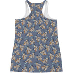 Baby Koala Pattern Print Women's Racerback Tank Top