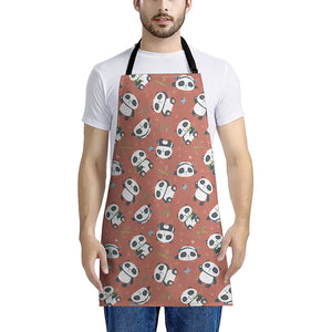 Baby Panda And Bamboo Pattern Print Apron